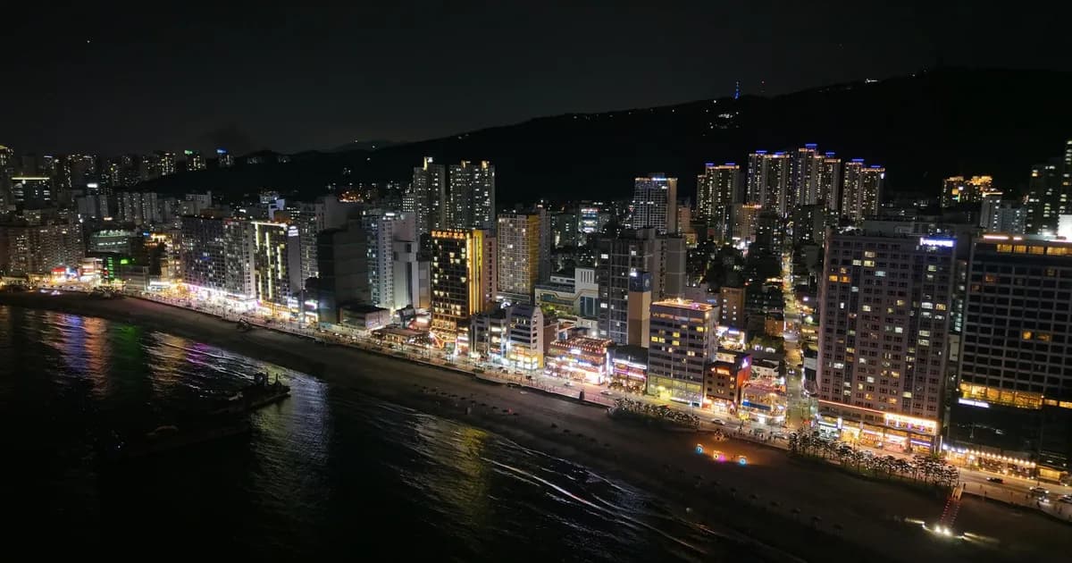 Busan Haeundae Beach skyline